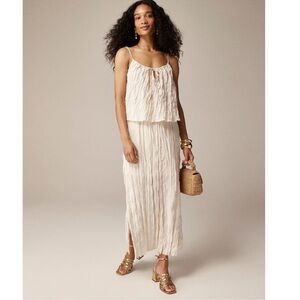 J Crew Crinkled Cream Skirt M